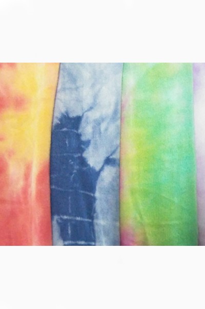 SX-MILN  時尚面料 扎染面料 扎染布 彩潑印花 95%人棉5%氨綸 160G   扎 染 t 恤 正面照